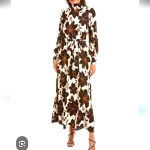 NWT, Alexia Admor Isaliah Floral Long Sleeve Maxi Dress Sz 10
